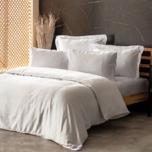 Ágyneműhuzat King Size Silky, fehér (deluxe szatén)