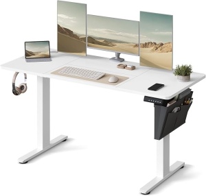 Állítható íróasztal, Vasagle, LSD134W01V1, fehér, 60 x 140 x (72-120) cm