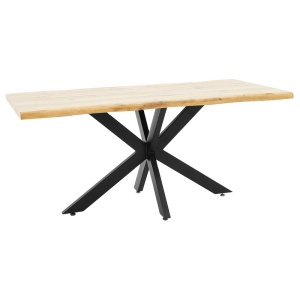 Asztal, Gilman, sonoma színű MDF - fekete, 180x90x75cm