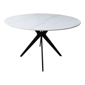 Asztal, Orbital, fehér, 120x120x76 cm