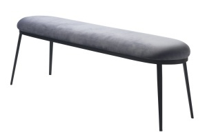 Banca fara spatar GAIN, Gri, 36x48x140 cm
