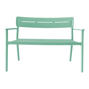 Banca pentru doua persoane Cadrin, Verde menta, 60x117x83 cm - Img 4