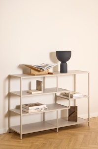 Biblioteca Seaford V1, Gri, 78x114x35 cm - Img 2