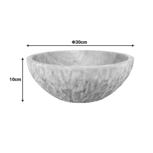 Bol decorativ Feldo, Natural, 30x30x10 cm - Img 3
