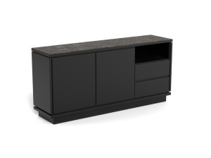 Bufet Tribeca, Negru, 75x160x40 cm - Img 2