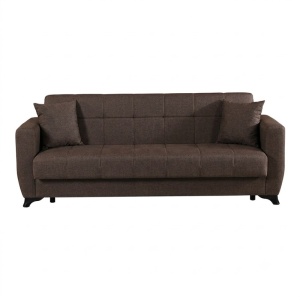 Canapea extensibila cu 3 locuri si spatiu de depozitare, Modesto, Pako, Maro 213x84x86 cm - Img 5