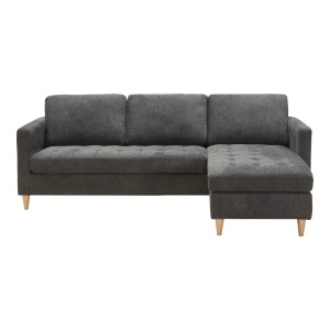 Canapea Firenze, Gri inchis, 151x83x219x80 cm - Img 5