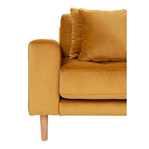 Canapea lounge Lido, Galben mustar, 170x92x290x76 cm
