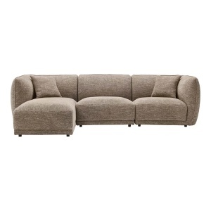 Canapea lounge stanga Noor, Maro, 94x166x276x75 cm - Img 2