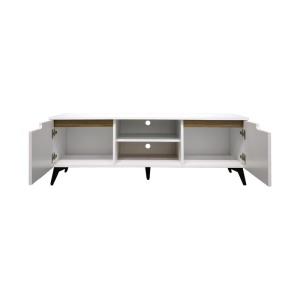 Comoda TV, Kemvio, Pako, Alb 120x38x44 cm - Img 5