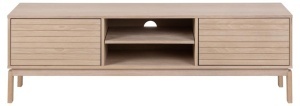 Comoda TV Linley, Alb, 50x160x40 cm - Img 5