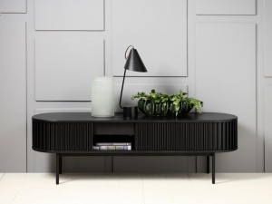 Comoda TV SIENA, Negru, 45x48x160 cm - Img 4
