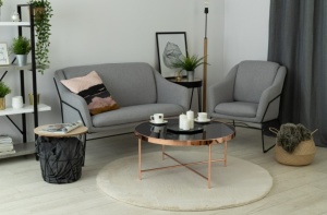 Covor Rotund, Soft, Crem, 80x80 cm, Delta LOP 050 - Img 2