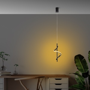 Csillár Likma, fekete, 16x50-100x16 cm - Img 2