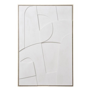 Decoratiune de perete Madeline No. 1, Alb, 3x60x90 cm - Img 5