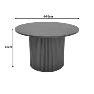 Dohányzóasztal, Dovel, dió, 70x70x40 cm - Img 5