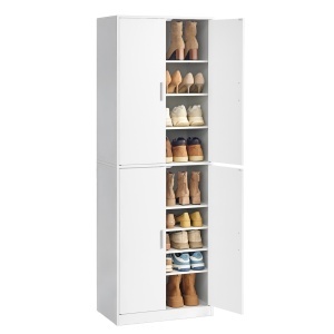 Dulap pantofar 4 usi, Custos, Alb, 60x36x175.1 cm
