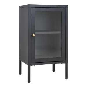 Dulap vitrina Cabinet, Negru, 35x38x70 cm - Img 4