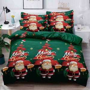 Egyszemélyes télapós ágyneműhuzat, Jolly V46, Finom pamut (flanel)