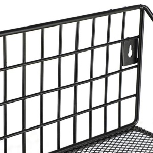 Fali polc, Songmics, fekete, 40x13x12 cm - Img 6