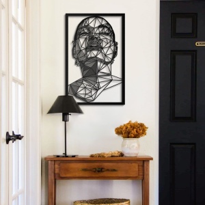 Fém fali kép Antonietta, fekete, 45x70 cm