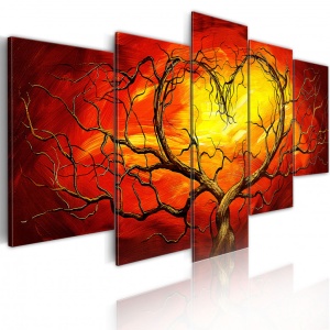 Festmény Burning heart, 200x100 cm