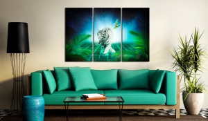 Festmény Ice tiger, 90x60 cm - Img 2