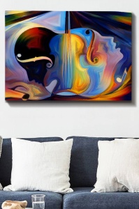 Festmény Kanvas, sokszínű, 70x100 cm