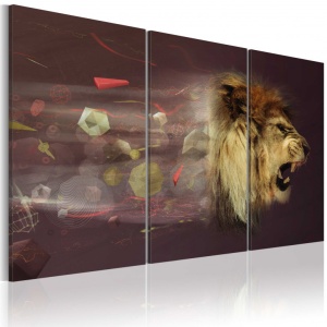 Festmény lion (abstract), 60x40 cm