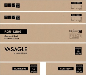 Fogas, Vasagle, fekete, 100x45x160 cm - Img 7