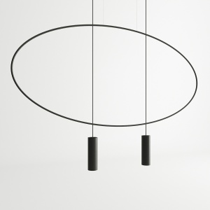 Függőlámpa, Holar, fekete, 131x6x170 cm - Img 2