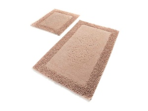 Fürdőszobai szőnyeg szett 2 db, Piante, 100% pamut, púder