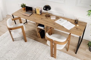 Íróasztal, Twin Study Desk, sötétzöld