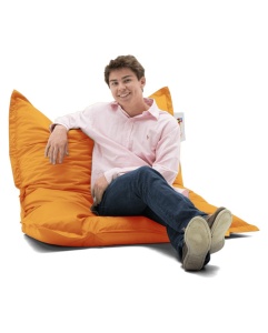 Kerti babzsákfotel, Cushion, narancssárga, 100x100x20 cm