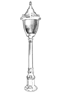 Kültéri állólámpa, M1B, fekete, 105x30 cm - Img 2