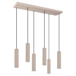 LED-es függőlámpa 4000K, Ivar 6L, taupe, 80x20x200 cm