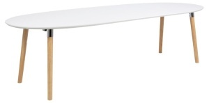 Masa dining Belina, Alb, 74x270x100 cm - Img 6