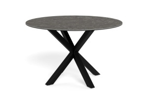 Masa dining Heaven, Negru, 75.5x119x119 cm - Img 3