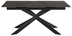 Masa dining Irwine, Negru, 76x210x90 cm - Img 5