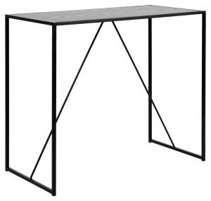 Masa tip bar Seaford, Negru, 105x120x60 cm - Img 6