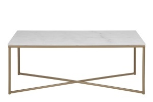 Masuta de cafea Alisma, Alb, 46x120x60 cm - Img 3