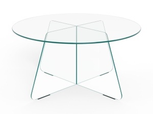 Masuta de cafea Samos, Transparent, 40x80x80 cm - Img 5