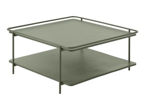 Masuta de cafea YUBA, Verde masliniu, 75x34x75 cm - Img 4