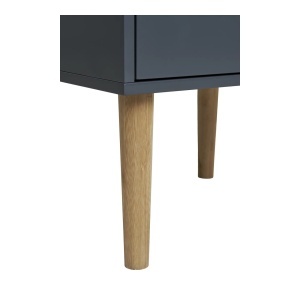 Masuta laterala Bisley, Gri inchis, 35x40x55 cm - Img 3