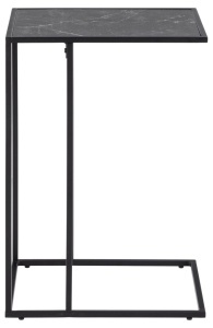 Masuta laterala Infinity, Negru, 63x43x35 cm - Img 5