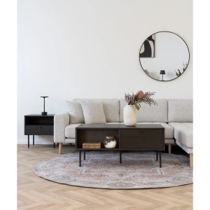 Oglinda de perete Madrid, Negru, 3x80x80 cm