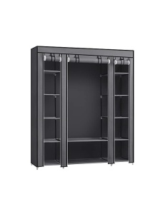 Összecsukható szekrény, Songmics LSF003I02, szürke, 150x45x175 cm