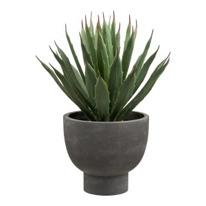 Planta artificiala decorativa Agava Agave, Gri, 32x31x41 cm - Img 5