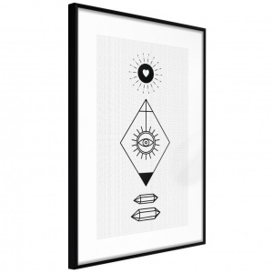 Poszter fekete kerettel, ""Intuition"", 30x45 cm