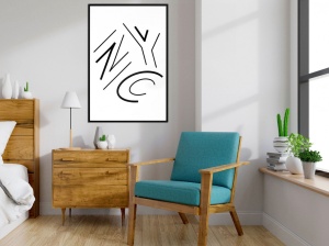 Poszter fekete kerettel, ""Three Letters"", 40x60 cm - Img 2